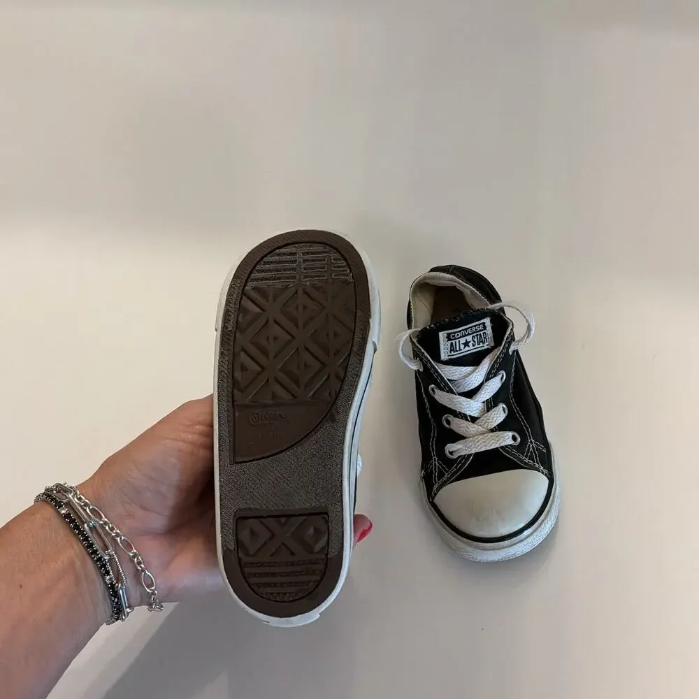 Kids Black Converse Shoes Size 9